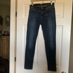 7 for All Mankind Dark Wash Skinny Jeans
